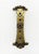 Brass Curlicue Mezuzah - Black Stones