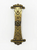 Brass Curlicue Mezuzah - Gold Stones