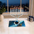 "Blue Marble" Tempered Glass Menorah Drip Tray