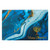 "Blue Marble" Tempered Glass Menorah Drip Tray