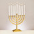 Satin Gold Matte Finish Menorah