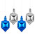 Dreidel Shaped Mylar Balloons - Set of 4