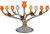 Pomegranate Menorah - Warm Fall Colors