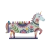 Emanuel Hand Painted Metal Unicorn Menorah