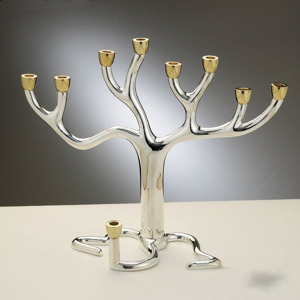 Tree of Life - Two Toned Menorah -  Large