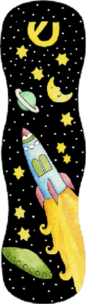 Space Ship Self Adhesive Mezuzah