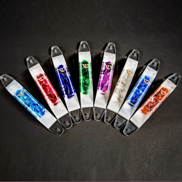 Lucite Wedding Mezuzah With Break Glass Shards