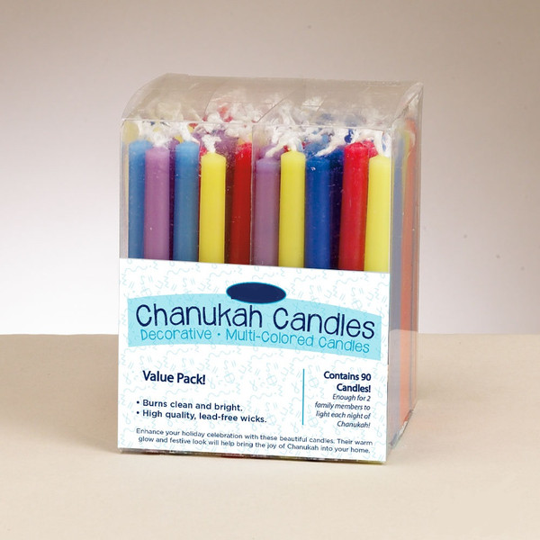 Multicolored "Value Pack" Chanukah Candles