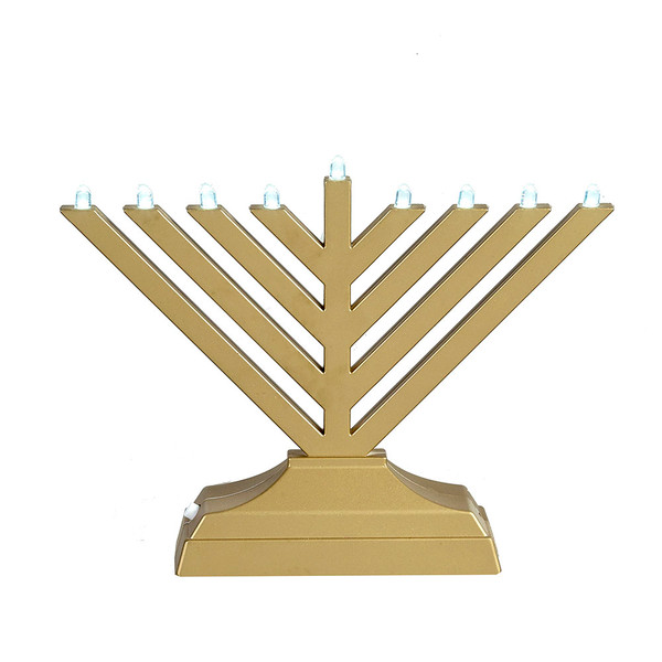 "Rambam" On The Go Battery/Electric Menorah in Gold