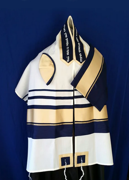 Michal Blue and Gold Tallit Set