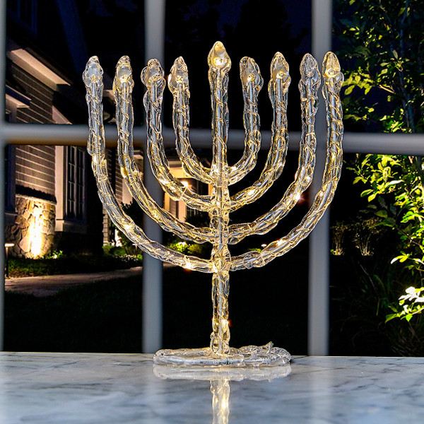 Twinkling Menorah Decoration