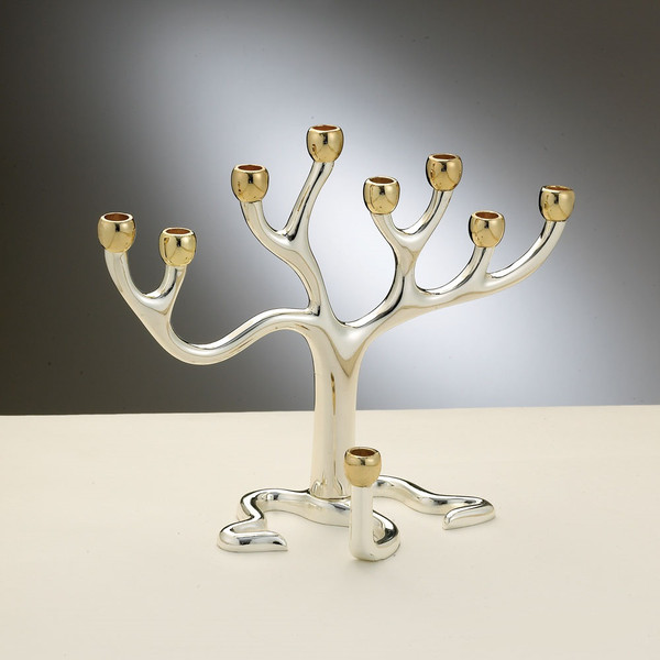 Tree Of Life Menorah - Two-Toned Medium