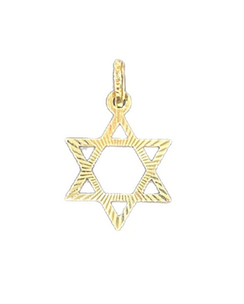 14K Gold Star Of David Necklace - Small