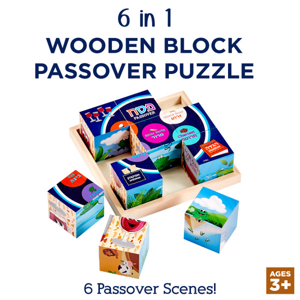 6 In 1 Passover Wood Puzzle