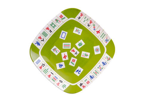 Mah Jongg Melamine Luncheon Plate