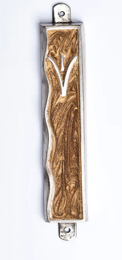 Pewter "Wave" - Gold Enamel