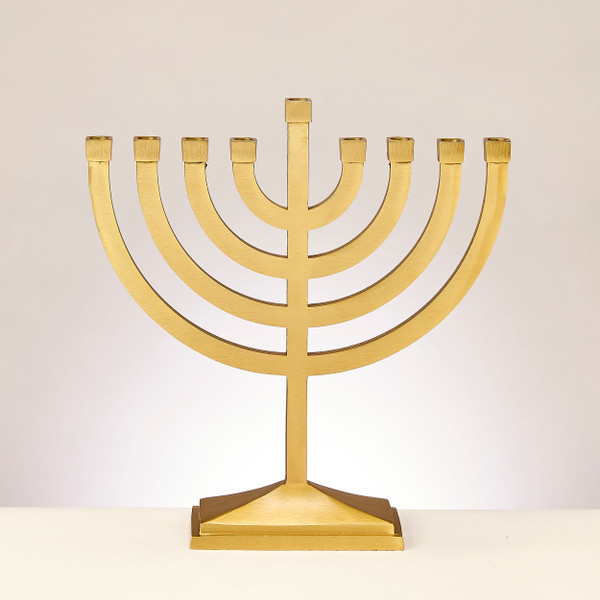 Satin Gold Matte Finish Menorah