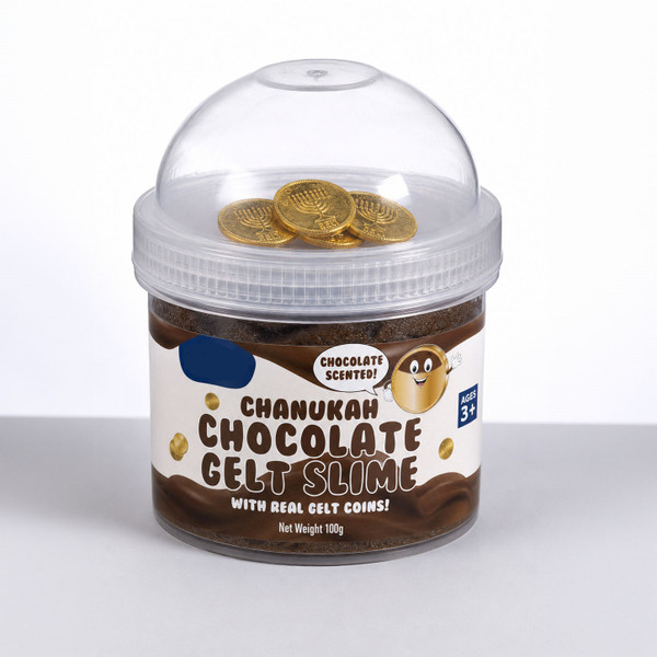 Bucket Of Chocolate Scented "Gelt" Slime
