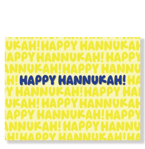 Happy Chanukah Full Sized Packaged Cards & Envelopes - 6 Pack