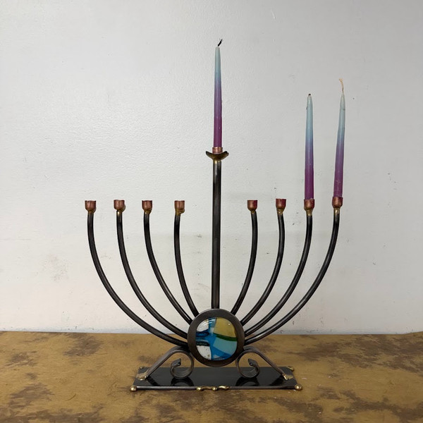 Classic Mixed Metal Menorah
