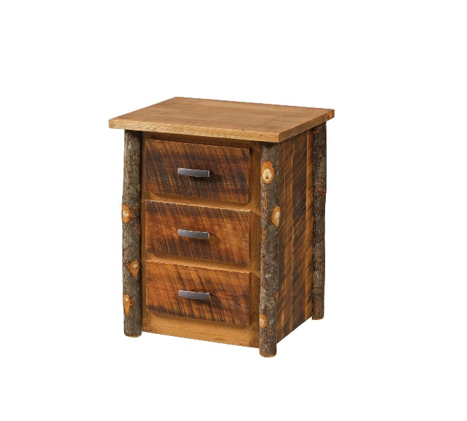 Ch 624 Rustic Cherry 3 Drawer Nightstand Whispering Pines Furniture
