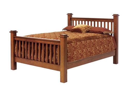 Old English Mission Queen Size Vintage Bed