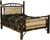 Rustic Hickory Panel Bed
