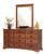 Old English Mission 72"  Dresser With Dresser Mirror