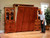 Old English Mission Queen Size Murphy Wall Bed with Bookcases