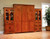 Old English Mission Queen Size Murphy Wall Bed with Bookcases