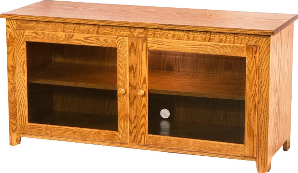 MF505 Flat Side TV Stand with Beveled Glass Doors