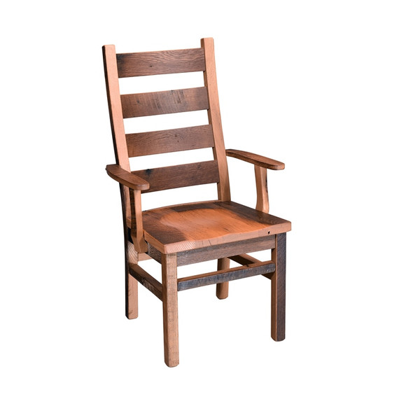 Barnwood Ladderback Arm Chair