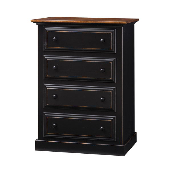 Poplar 4-Drawer Chest of Drawers