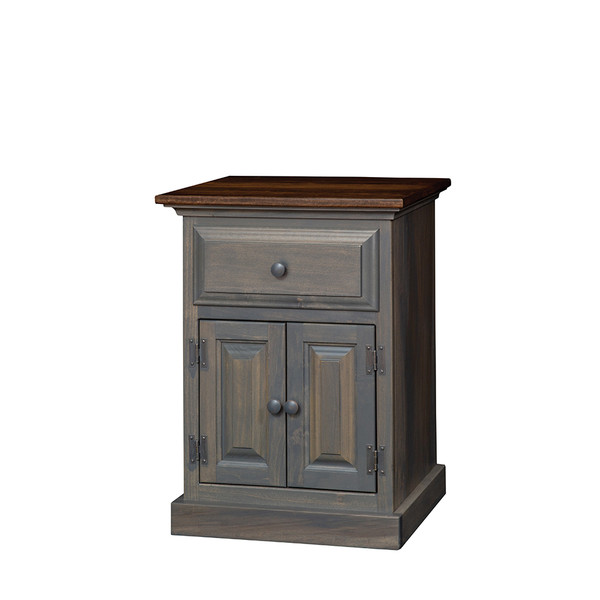 Poplar 1Drawer/2Door Nightstand