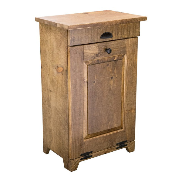 Rustic Pine Trash Bin