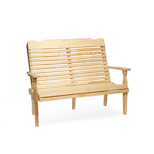 Curve Back Wood 4' Bench