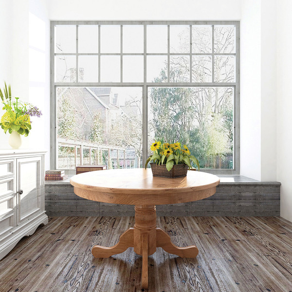 Traditional Reeded Single Pedestal Table
