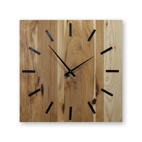 David Aaron Wall Clock - Rustic Hickory