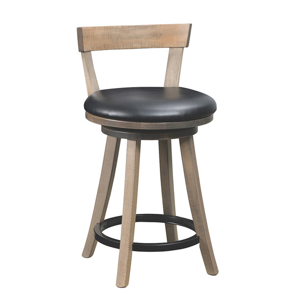 OW-1125F Turnstone Barstool w/ Back & Metal Ring