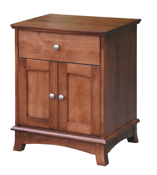 CWF720 Crescent 1-Drawer, 2-Door Nightstand