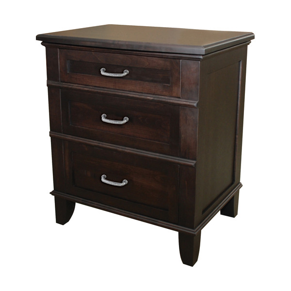 JL 104B Plymouth Splay Base 3-Drawer Nightstand