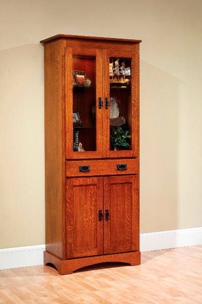 Old English Mission 30" Bookcase with Doors