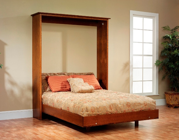 Old English Mission Queen Size Murphy Wall Bed