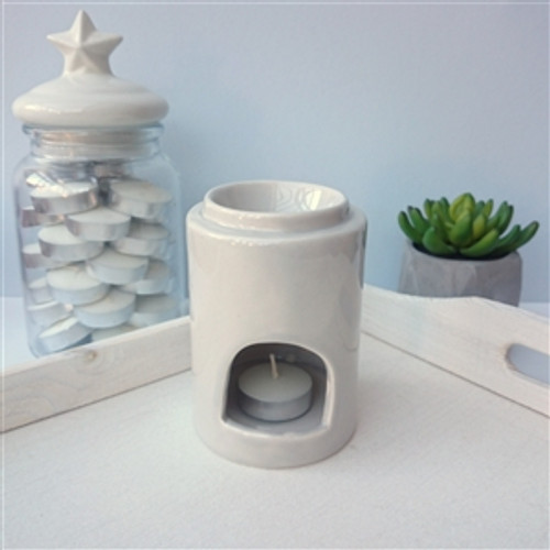 Stackable Cylinder Ceramic Wax Melter - Grey