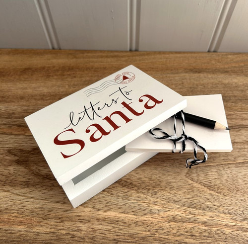 (x48)(£1.75ea) Letters To Santa MDF Box with Pad and Pencil