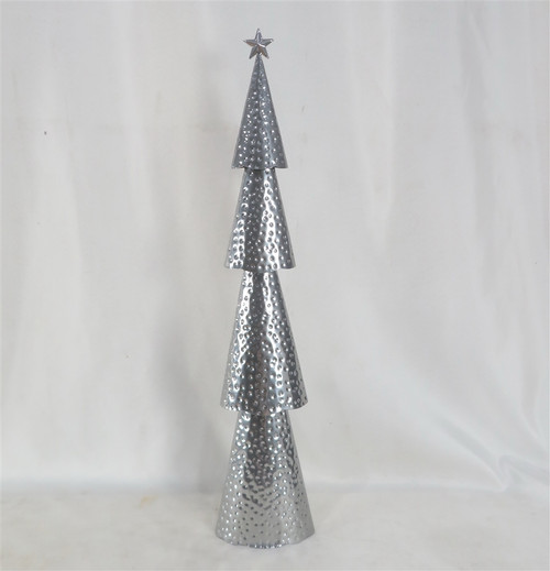 (x16)(£5.95ea) DUE AUGUST - Large Metal Tree Ornament 68cm - Premium Silver