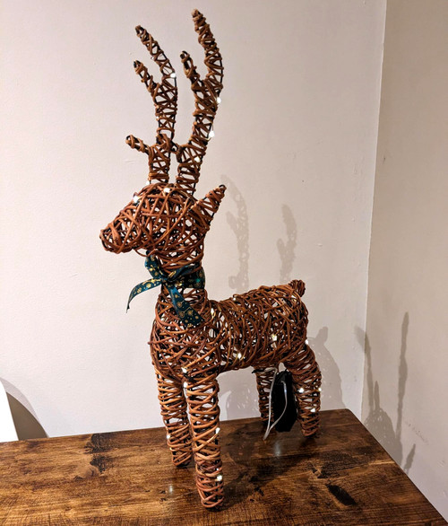 (A)(x16)(£8.45ea) LED Rattan Reindeer (Indoor & Outdoor) - Medium 60cm