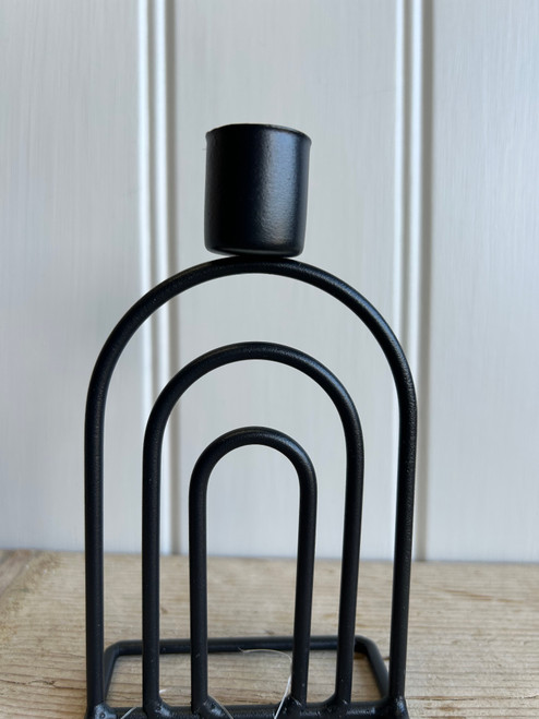 Contemporary Design Metal Candle Holder - Sold in12's - 50p each