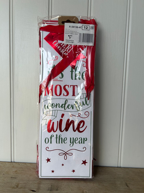 Christmas Bottle Bag - Sold in 12's - 10p each