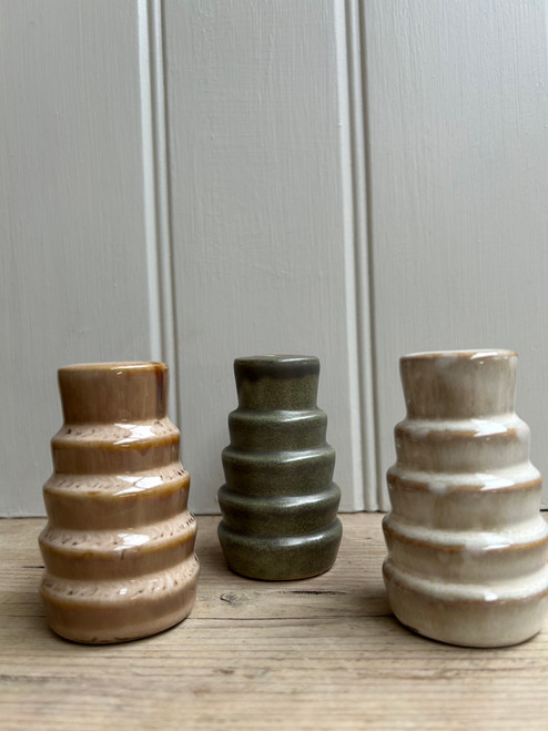 Ceramic Design Candle Holder - Sold in 12's - 30p each